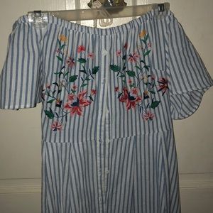 Midi off the shoulder dress